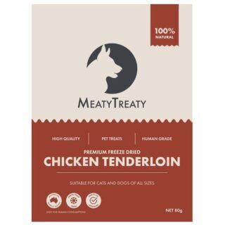 MEATY TREATY FREEZE DRIED CHICKEN TENDERLOINS 80G