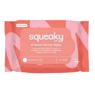 Squeaky Pet Probiotic Ear Wipes – 20 Wipes