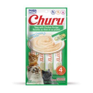 Inaba Churu Puree Cat Treats - Tuna with Chicken Puree